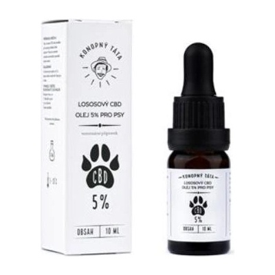 Konopný Táta CBD lososový olej pro psy 5% 10 ml