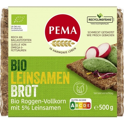 Pema Žitný chléb se lněným semínkem Bio 500 g – Zboží Dáma