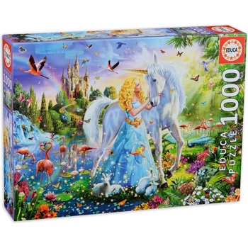 Image 1 of Educa Пъзел Educa от 1000 части - Принцесата и еднорога (EDU17654)
