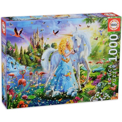 Educa Пъзел Educa от 1000 части - Принцесата и еднорога (EDU17654)