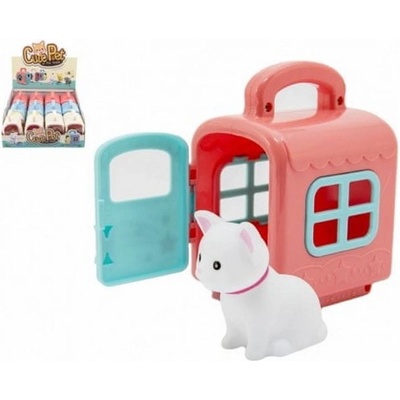 Teddies Zvířátko v přepravním boxu plast