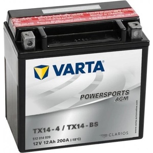 VARTA Powersports AGM 12V 12Ah left+ YTX14-4/YTX14-BS 512014010A514