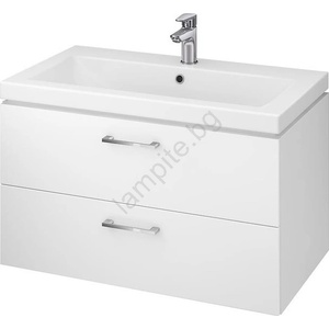Cersanit S801-149-DSM - стенен шкаф за баня с мивка LARA 80 см, бял (CS0136)