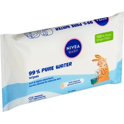 NIVEA BABY 99% Pure Water Čistiace obrúsky 57 ks