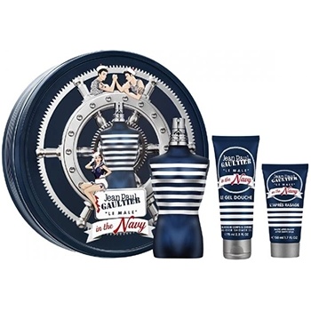 Jean Paul Gaultier Le Male In The Navy Подаръчен комплект, Eau de Toilette 125ml + Душ гел 75ml + Афтършейв балсам 50ml, мъже
