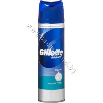 Image 1 of Gillette Пяна Gillette Series Foam Protection, p/n GI-1300040 - Защитна пяна за бръснене с бадемово масло (GI-1300040)