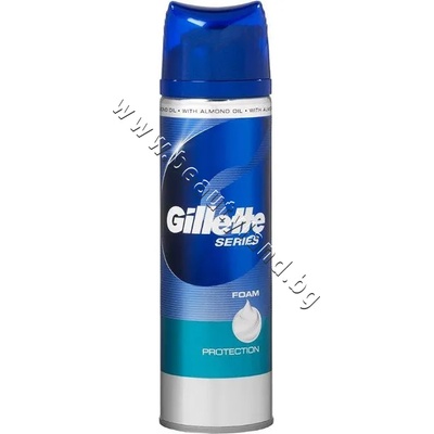 Gillette Пяна Gillette Series Foam Protection, p/n GI-1300040 - Защитна пяна за бръснене с бадемово масло (GI-1300040)