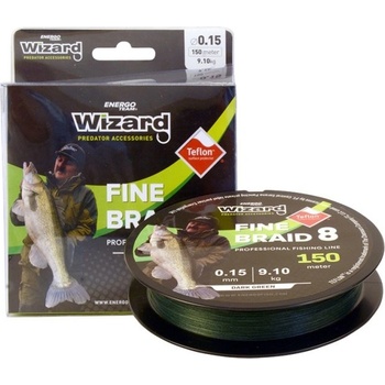 L&k Šnúra Fine Braid 8 Tmavo Zelená 150m 0,06mm 4kg