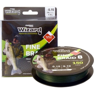 L&k Šnúra Fine Braid 8 Tmavo Zelená 150m 0,06mm 4kg