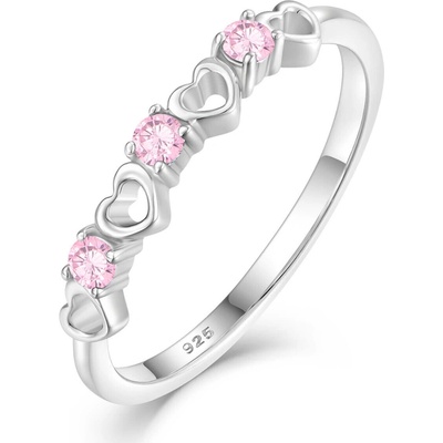 Bealio stříbrný prsten SRDÍČKA něžná 03 13239-2803