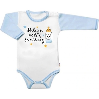Body dl.rukáv s vtip. textom Baby Nellys Miluju noční svačinky chalan