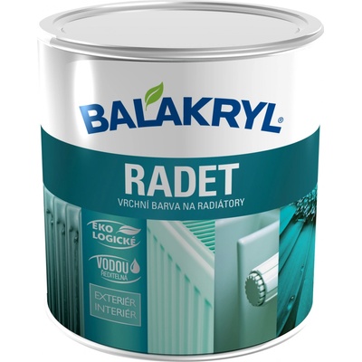 Balakryl Radet vrchní farba na radiátory 0100 Bílý Lesk 0,7 kg