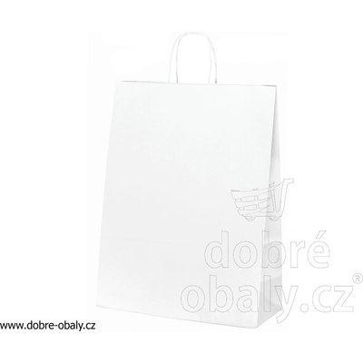 Papírová taška 240x110x310 mm BÍLÁ kroucené ucho