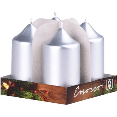 Emocio adventní 40x75 stříbrné 4 ks