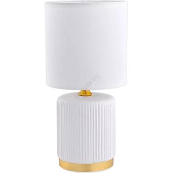 Zuma Line HS8720-WH - Настолна лампа 1xE14/40W/230V бял/златист (ZL0803)