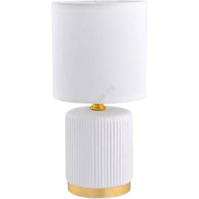 Zuma Line HS8720-WH - Настолна лампа 1xE14/40W/230V бял/златист (ZL0803)