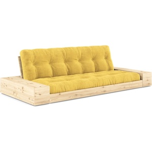 Karup Design Жълт разтегателен диван от велур 244 см Base - Karup Design (1371015144)