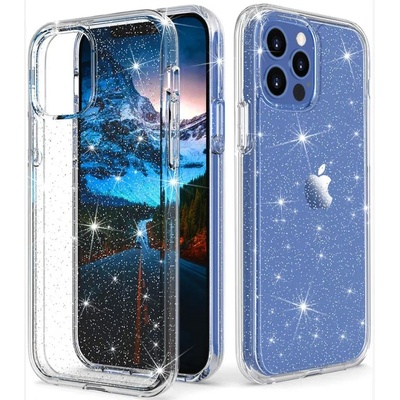 IPhone Силиконов блестящ гръб Lily Crystal Glitter за IPhone 15 Pro, Прозрачен (6153)