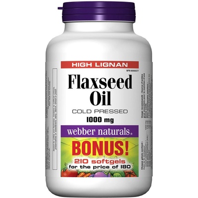 Webber Naturals Ľanový olej tabliety 1 000 mg 210 tabliet