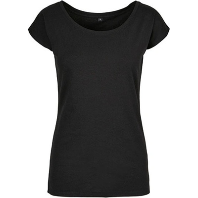 Build Your Brand Dámske tričko so širokým výstrihom BB013 Black
