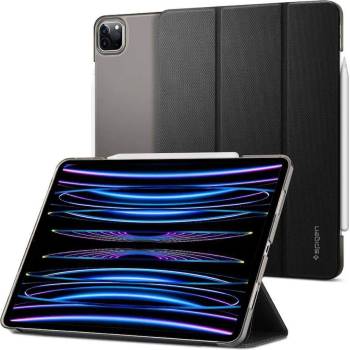 Spigen Liquid Air Folio Case - силиконов (TPU) кейс с висока степен на защита и поставка за iPad Pro 11 M2 (2022), iPad Pro 11 M1 (2021) (черен)