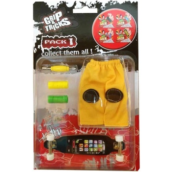 Grip & Tricks Комплект играчка за пръсти long board, черен, с екран (gt-f-lbp-phone)