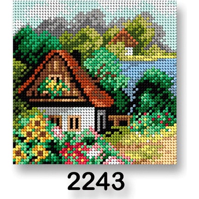 Stoklasa Vyšívací předloha 70244 2243 dům léto 1 zelená 15x15cm – Zboží Dáma