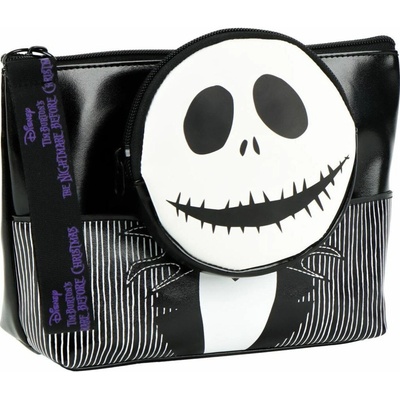 CurePink kosmetická taška set 2 ks Disney 2500003363 Nightmare before Christmas Jack Skellington
