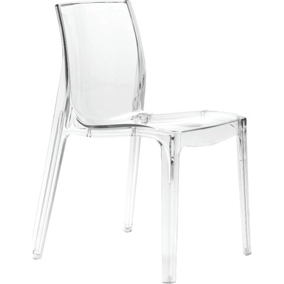 FormWood Transparentní plastová jídelní židle Simple Chair