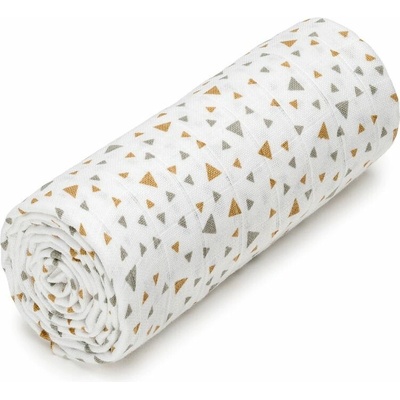 T-tomi Velká bavlněná tetra osuška beige triangles / béžové trojúhelníky