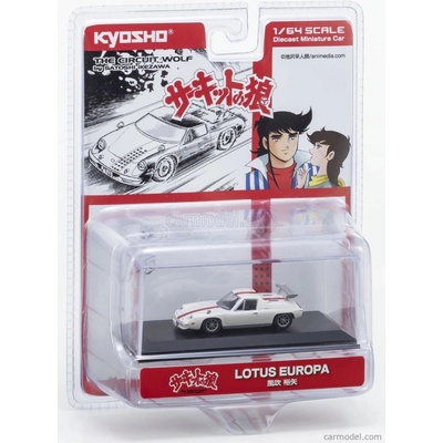 Kyosho Lotus Europa Special 1975 The Circuit Wolf hero Yuya Fubuki By Satoshi Ikezawa Manga Movie Bílá Červená 1:64