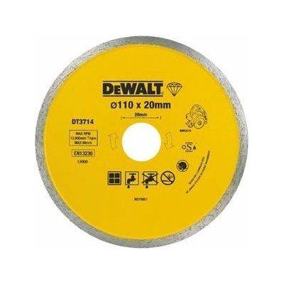 DeWALT DT3714 Diamantový kotouč pro řezačku obkladů DWC410 na řezání dlaždic, 110 mm