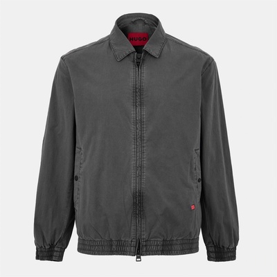 Hugo Яке Hugo Men's Weather-Resistant Streamlined Fit Softshell Jacket - Dark Grey