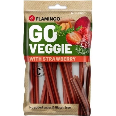 FLAMINGO Go Veggie tyčky s jahodami 6 ks 78 g