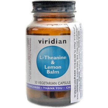 Viridian L-Theanine & Lemon Balm 30 kapsúl
