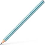 Faber-Castell Графитен молив, B, триъгълен, FABER-CASTELL "Sparkle Jumbo", метален океански син 111662 (111662)