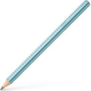 Faber-Castell Графитен молив, B, триъгълен, FABER-CASTELL "Sparkle Jumbo", метален океански син 111662 (111662)