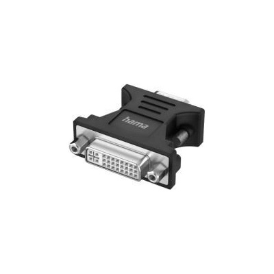 Hama Адаптер HAMA, VGA мъжко - DVI женско, Full-HD 1080p, Черен (HAMA-200341)