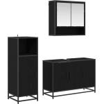 vidaXL Комплект мебели за баня 3 бр. Черния дъб 90 x 33 x 60 см (3402365)