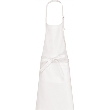 Kariban Zástěra pratelná na 60°C uni bílá