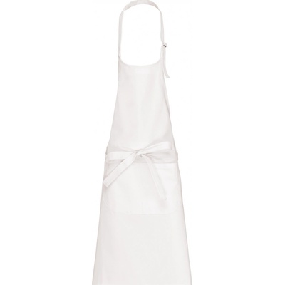 Kariban Zástěra pratelná na 60°C uni bílá