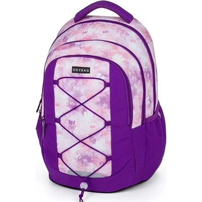 Oxybag ruksak TOUCH WATERCOLOR ružová fialová biela