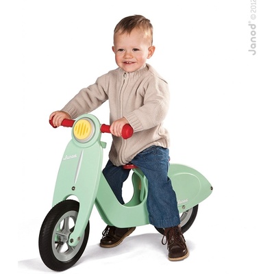 Janod drevený Mint Scooter 03243 mätový