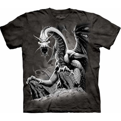 The Mountain pánske batikované tričko Black Dragon čierne