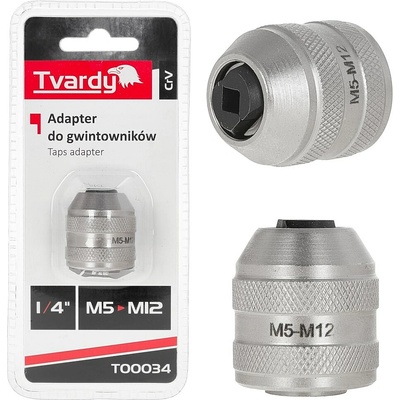 Adaptér na závitníky 1/4" M5–M12 CrV TVARDY, Geko T00034