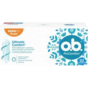  O. B хигиенни тампони, ProComfort, Супер, 32 броя