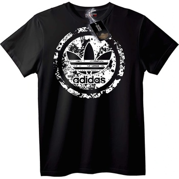 NOONEBRAND Тениска Adidas лого в черно - M, Black