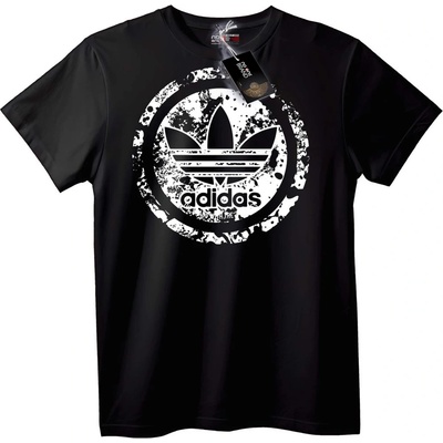 NOONEBRAND Тениска Adidas лого в черно - M, Black