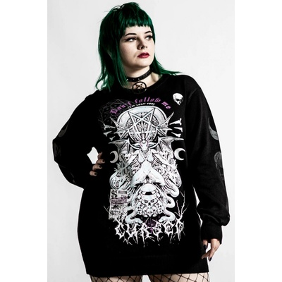 Killstar sveter Cursed Knit Čierna