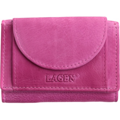 Lagen dámská mini peněženka kožená W-2030/D růžová FUCHSIA